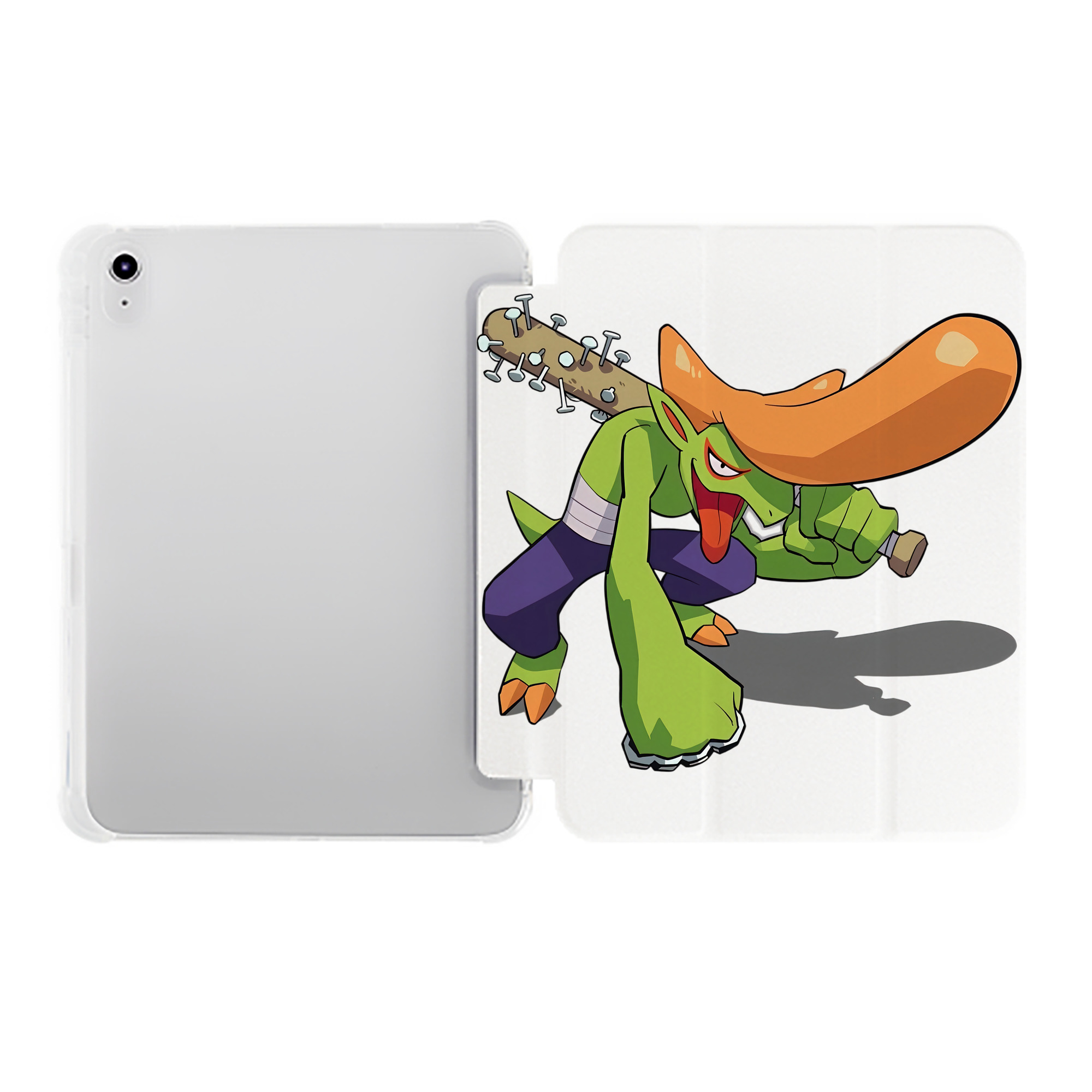 （画像用） 妖怪ウォッチ Yo-kai Watch IPad ケース ペン収納付き 三つ折りスタンド PUレザー×シリコン 対応機種9.5/10.5/10.9インチ